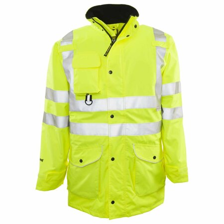 GAME WORKWEAR The Hi-Vis 6-in-1 Parka, Yellow, Size 2X 1350